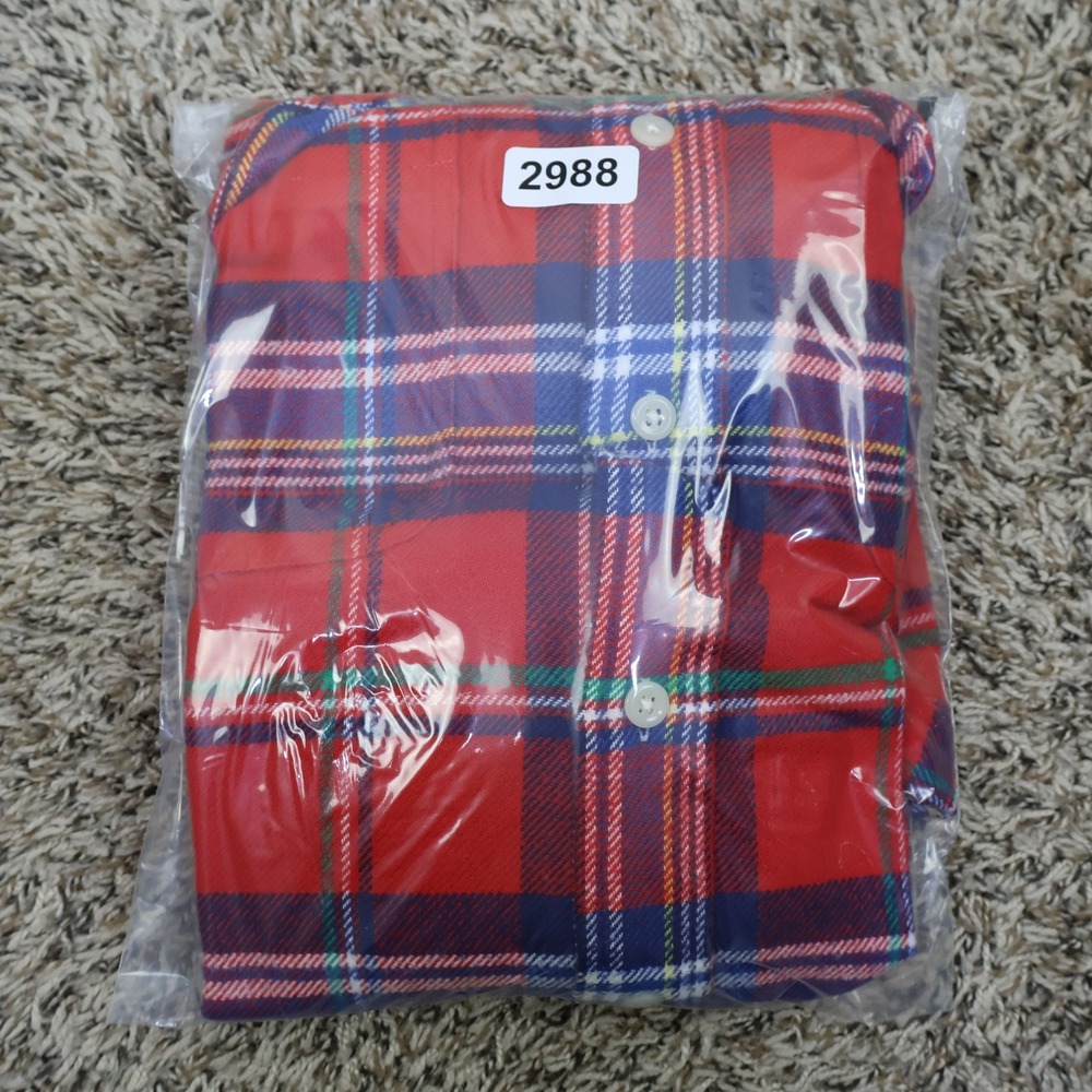 Polo Ralph Lauren Classic Fit Twill Flannel Shirt Medium Red Plaid Cotton - Picture 13 of 13